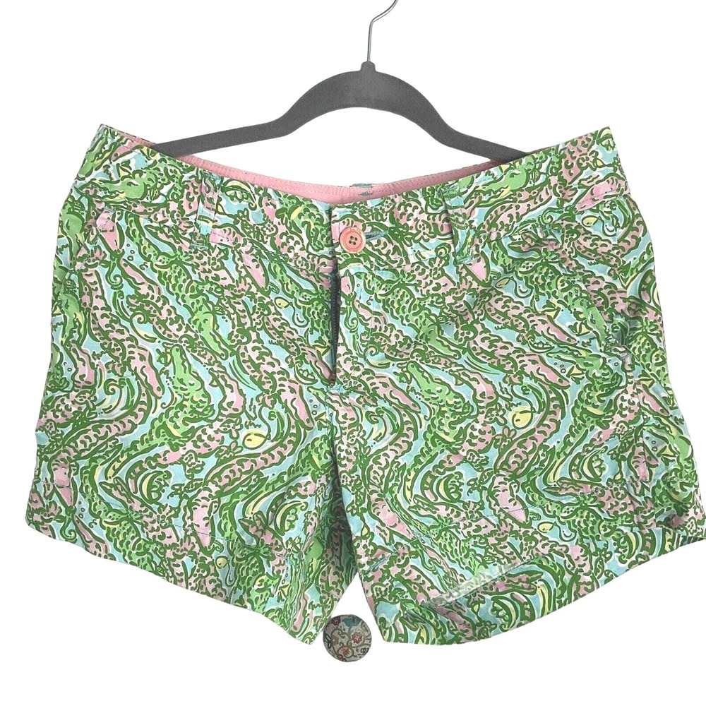 Lilly Pulitzer Size 4 Callahan Shorts Multi Sink Or Swim Beach Preppy Beach